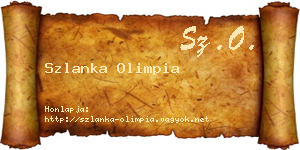 Szlanka Olimpia névjegykártya